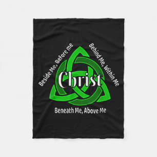 Couverture Polaire Celtic Trinity Kno Prière chrétienne de Saint-Patr
