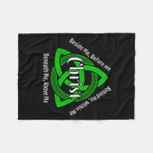 Couverture Polaire Celtic Trinity Kno St Patricks Prayer Christian  (Devant (Horizontal))