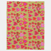 Couverture Polaire Cent coeurs Blanche polaire (Devant)