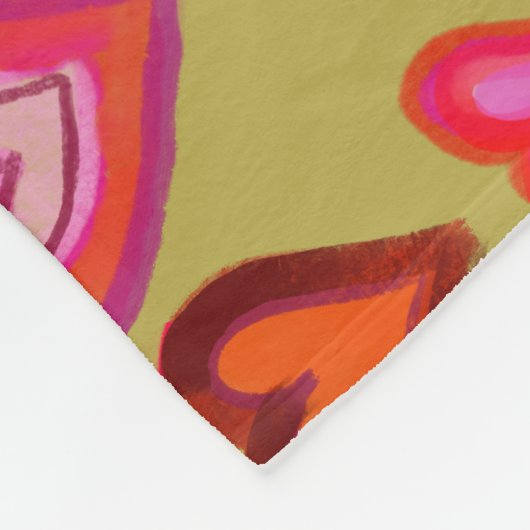 Couverture Polaire Cent coeurs Blanche polaire (Coin)