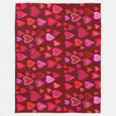 Couverture Polaire Cent coeurs Blanche polaire (Devant)