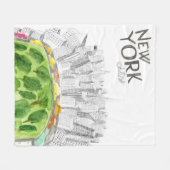Couverture Polaire Central Park et collage de New York City (Devant (Horizontal))