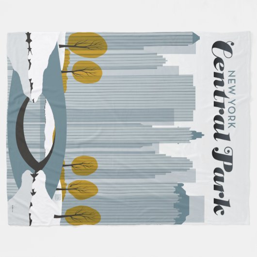 Couverture Polaire Central Park, NYC - Neige (Devant (Horizontal))