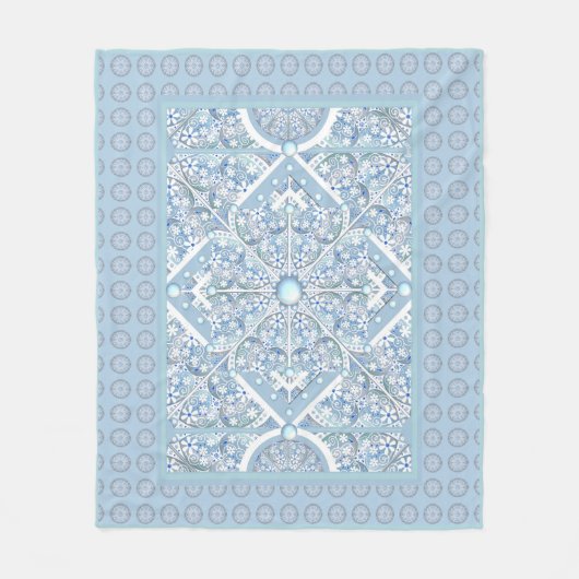 Couverture Polaire Céramique Lace bleu clair (Devant)
