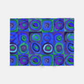 Couverture Polaire Cercle Carré Kandinsky Farbstudie Blue Quadrate (Devant (Horizontal))