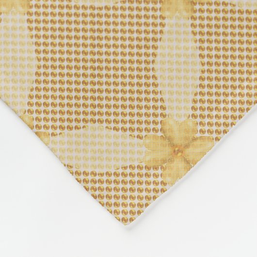 Couverture Polaire Cercle doré Motif géométrique Fleece Blanke (Coin)