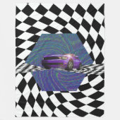 Couverture Polaire Cercle du vainqueur de voiture violette (Devant)