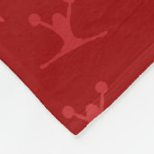 Couverture Polaire Cercle noir rouge monogramme (Coin)