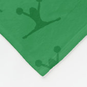 Couverture Polaire Cercle noir vert monogramme (Coin)