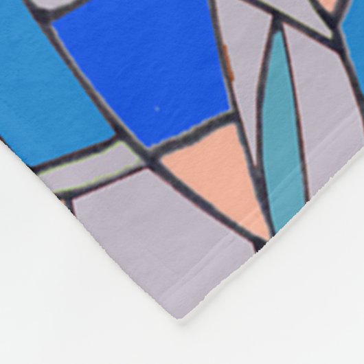 Couverture Polaire Cercles Abstraits (Coin)