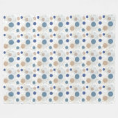 Couverture Polaire Cercles Abstraits Côtiers aux Couleurs de la Plage (Devant (Horizontal))
