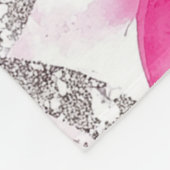 Couverture Polaire Cercles Abstraits en verre d'argent rose (Coin)