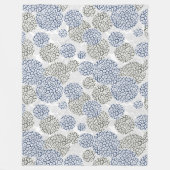 Couverture Polaire Cercles avec imprimé léopard gris et bleu (Devant)