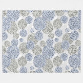 Couverture Polaire Cercles avec imprimé léopard gris et bleu (Devant (Horizontal))