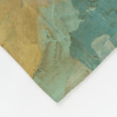 Couverture Polaire Cercles bleus et jaunes (Coin)