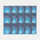 Couverture Polaire Cercles bleus rétro (Devant (Horizontal))