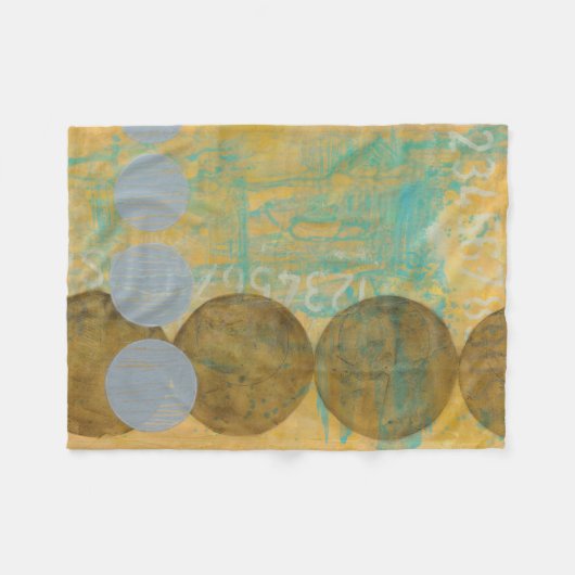 Couverture Polaire Cercles Brown et gris foncés avec des nombres (Devant (Horizontal))