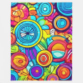 Couverture Polaire Cercles colorés Art Abstrait (Devant)