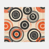 Couverture Polaire Cercles concentrés rétro (Devant (Horizontal))