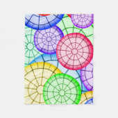 Couverture Polaire Cercles concentriques arc-en-ciel vibrant (Devant)