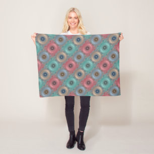 Couverture Polaire Cercles de mandala abstraits sans couture kaleidos