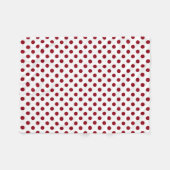 Couverture Polaire Cercles des Pois rouges de Crimson (Devant (Horizontal))