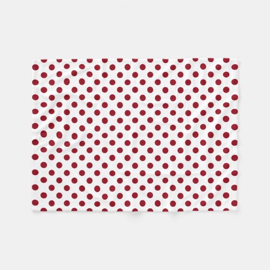 Couverture Polaire Cercles des Pois rouges de Crimson (Devant (Horizontal))