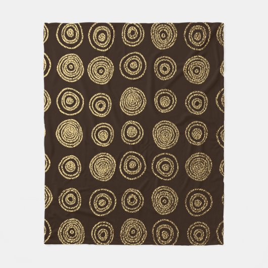 Couverture Polaire Cercles d'or : Motif à main (Devant)
