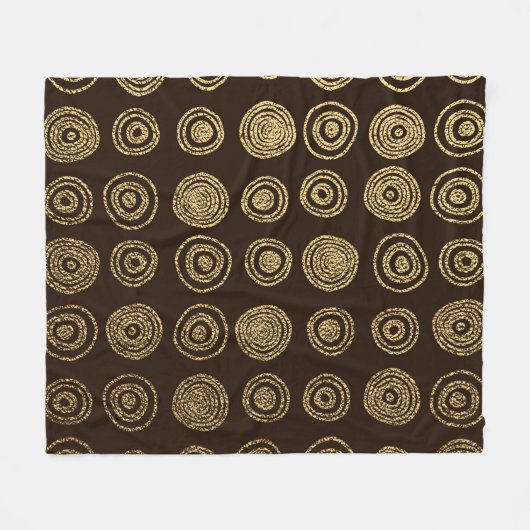 Couverture Polaire Cercles d'or : Motif à main (Devant (Horizontal))