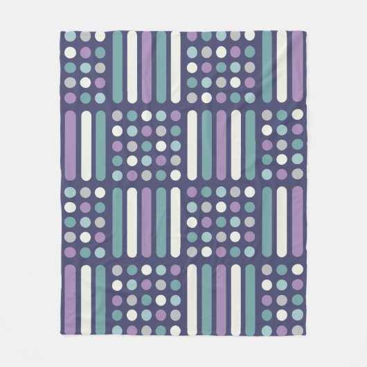 Couverture Polaire Cercles du milieu du siècle Lignes pourpres Turquo (Devant)