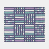 Couverture Polaire Cercles du milieu du siècle Lignes pourpres Turquo (Devant (Horizontal))