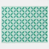 Couverture Polaire Cercles et diamants de pétales vert de mer et de m (Devant (Horizontal))