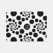 Couverture Polaire Cercles Et Points Noirs Monogrammes (Devant (Horizontal))