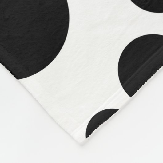 Couverture Polaire Cercles Et Points Noirs Monogrammes (Coin)