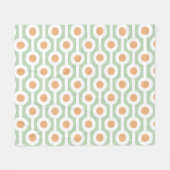 Couverture Polaire Cercles et rayures modernes sur fond vert clair (Devant (Horizontal))