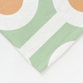 Couverture Polaire Cercles et rayures modernes sur vert clair (Coin)