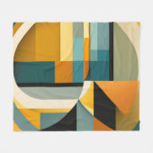 Couverture Polaire Cercles et rectangles d'abstraction géométriques r (Devant (Horizontal))