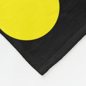 Couverture Polaire Cercles jaunes sur Arrière - plan noir (Coin)