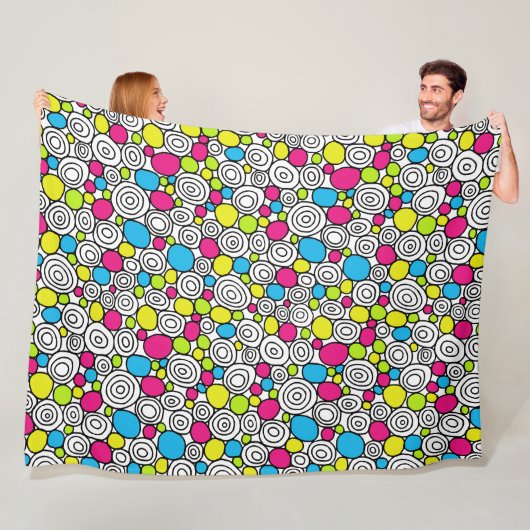 Couverture Polaire Cercles Motif 210819 - Couleurs 01 (En situation)