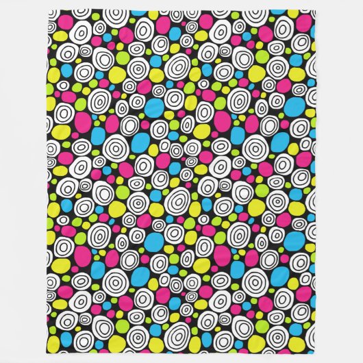 Couverture Polaire Cercles Motif 210819 - Couleurs 02 (Devant)