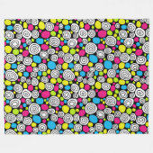 Couverture Polaire Cercles Motif 210819 - Couleurs 02 (Devant (Horizontal))