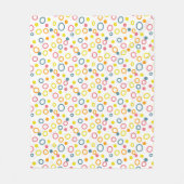 Couverture Polaire Cercles orange jaune turquoise Points (Devant)