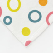 Couverture Polaire Cercles orange jaune turquoise Points (Coin)