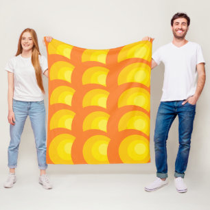 Couverture Polaire Cercles orange rétro