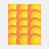 Couverture Polaire Cercles orange rétro (Devant)