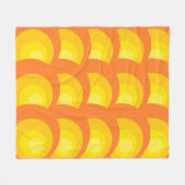 Couverture Polaire Cercles orange rétro (Devant (Horizontal))