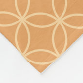 Couverture Polaire Cercles pétales d'orange d'abricot et de crème de  (Coin)