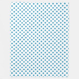 Couverture Polaire Cercles Pois bleu paon
