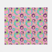 Couverture polaire Cercles roses funky (Devant (Horizontal))