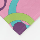 Couverture polaire Cercles roses funky (Coin)